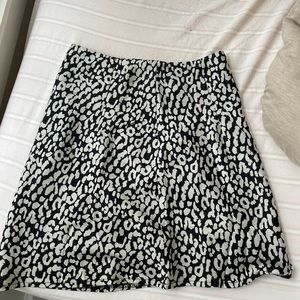 Small princess polly black and white leopard skirt